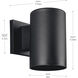 Cylinder Outdoor Wall Cylinder in Black