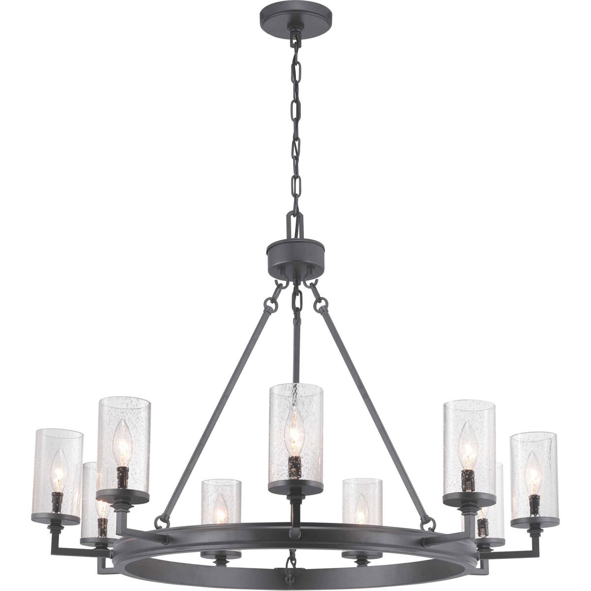 Gresham 9 Light 36 inch Graphite Chandelier Ceiling Light, Design Series
