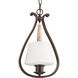Club 1 Light 10 inch Antique Bronze Mini-Pendant Ceiling Light
