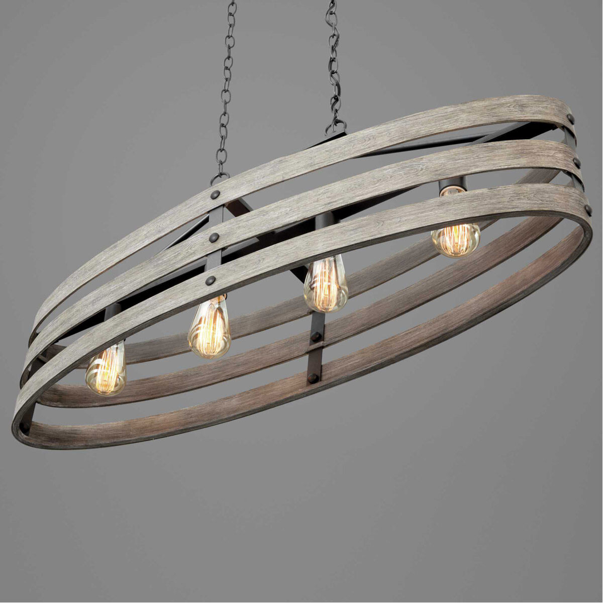 Gulliver 4 Light 39 inch Graphite Linear Chandelier Ceiling Light