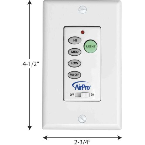 AirPro White Universal Ceiling Fan Wall Control