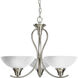 Sentura 3 Light 24 inch Brushed Nickel Chandelier Ceiling Light