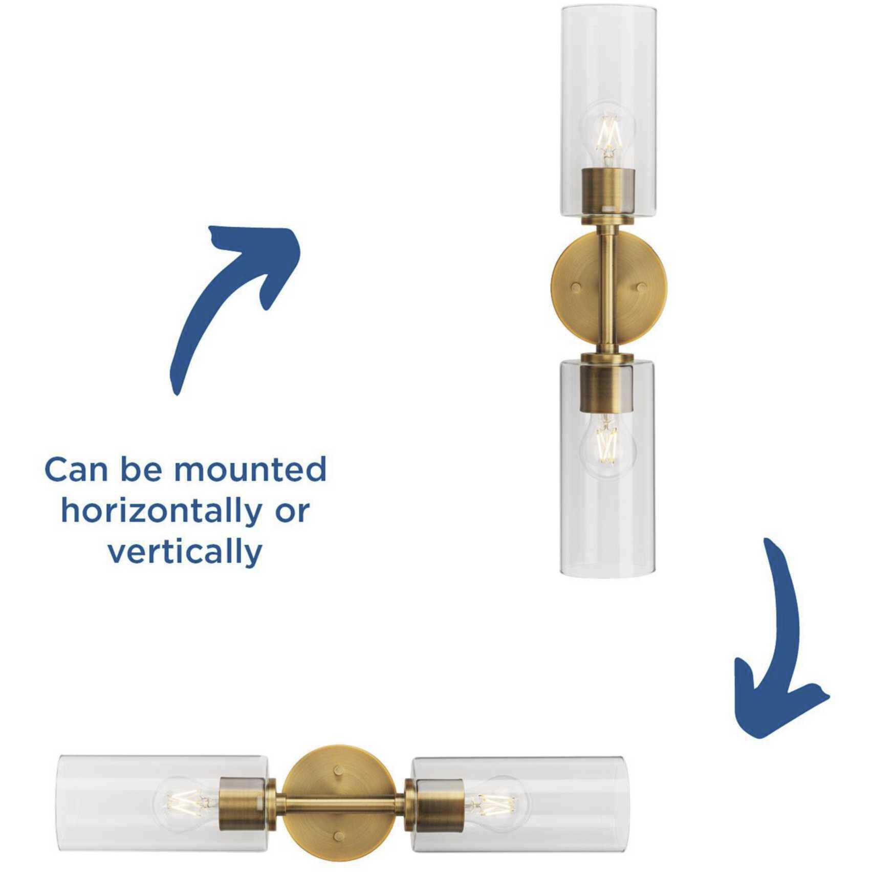 Cofield 2 Light 5.62 inch Vintage Brass Wall Bracket Wall Light