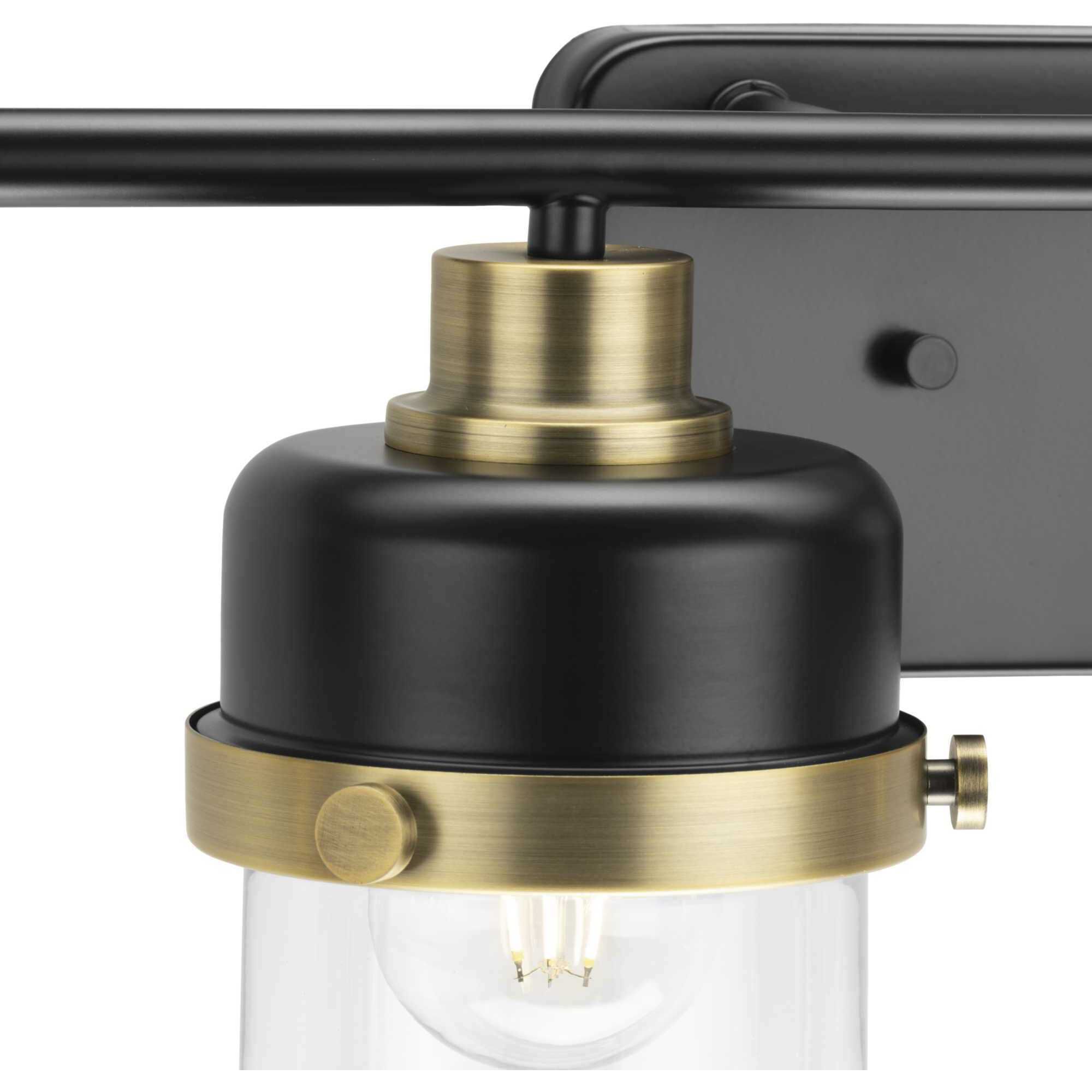 Beckner 4 Light 33.75 inch Matte Black Bath Light Wall Light