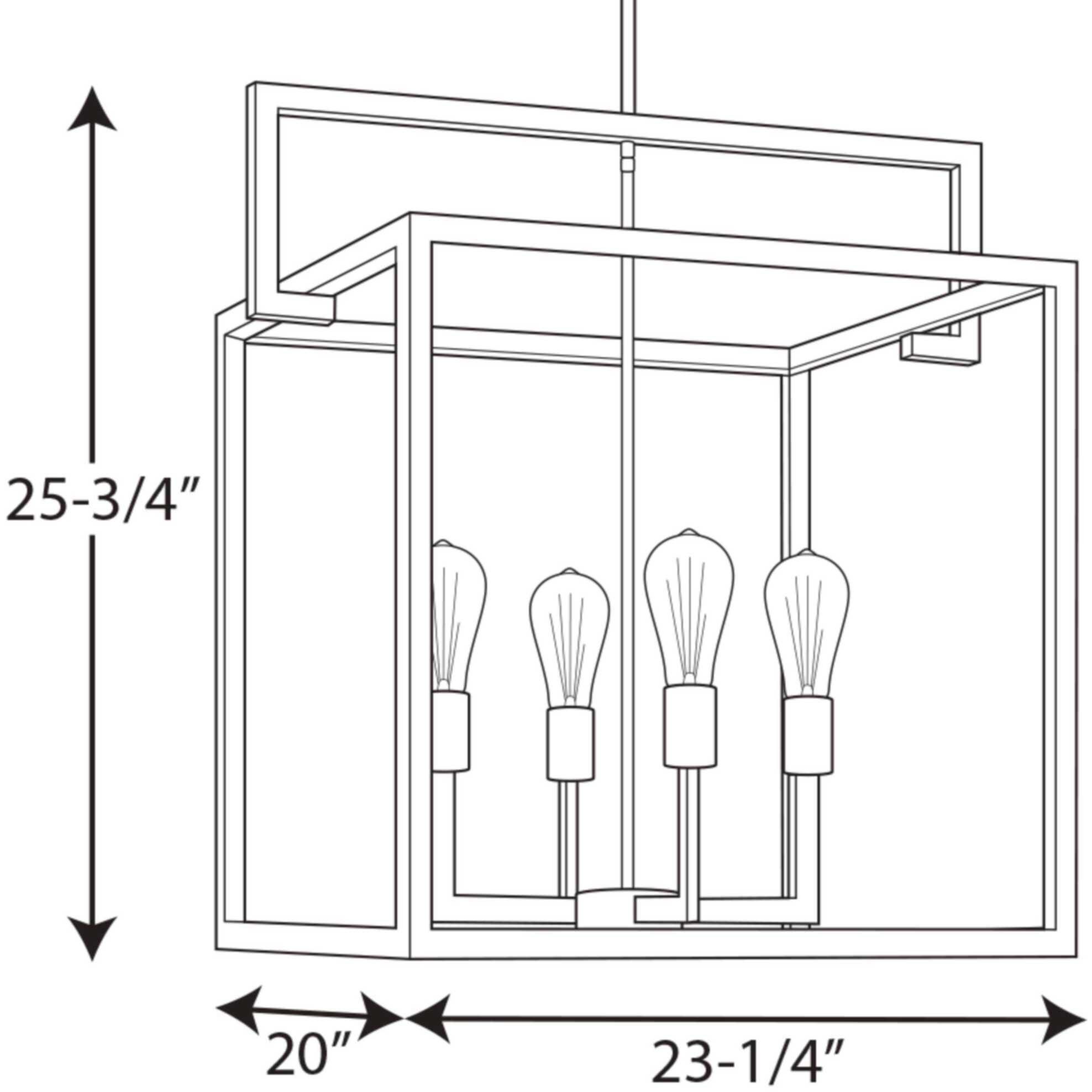 Blakely 4 Light 23 inch Graphite Foyer Pendant Ceiling Light, Design Series