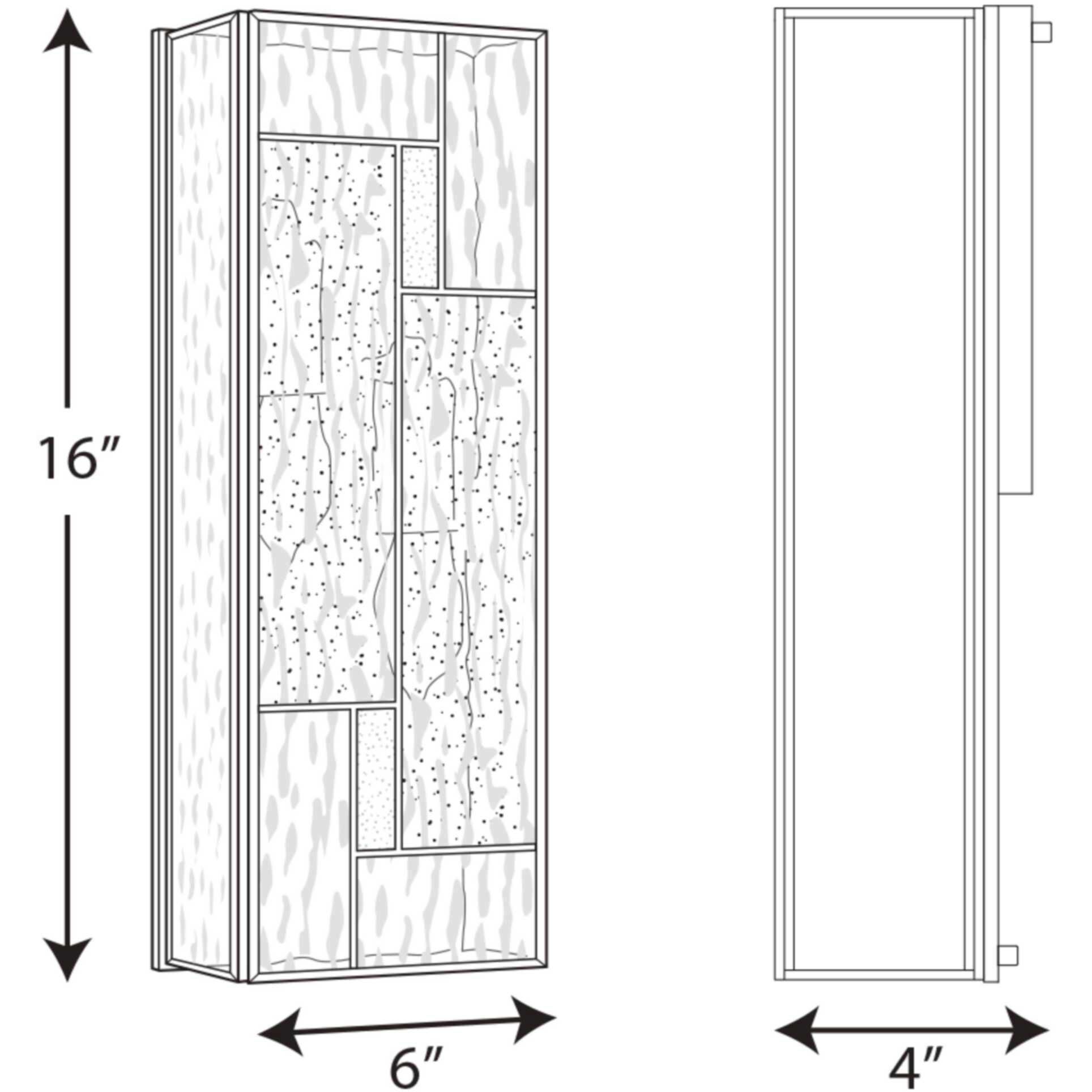 Geometric 2 Light 16 inch Architectural Bronze Outdoor Wall Lantern, Medium