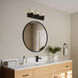 Merry 3 Light 24 inch Black Bath Vanity Wall Light
