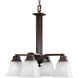North Park 4 Light 21 inch Venetian Bronze Chandelier Ceiling Light