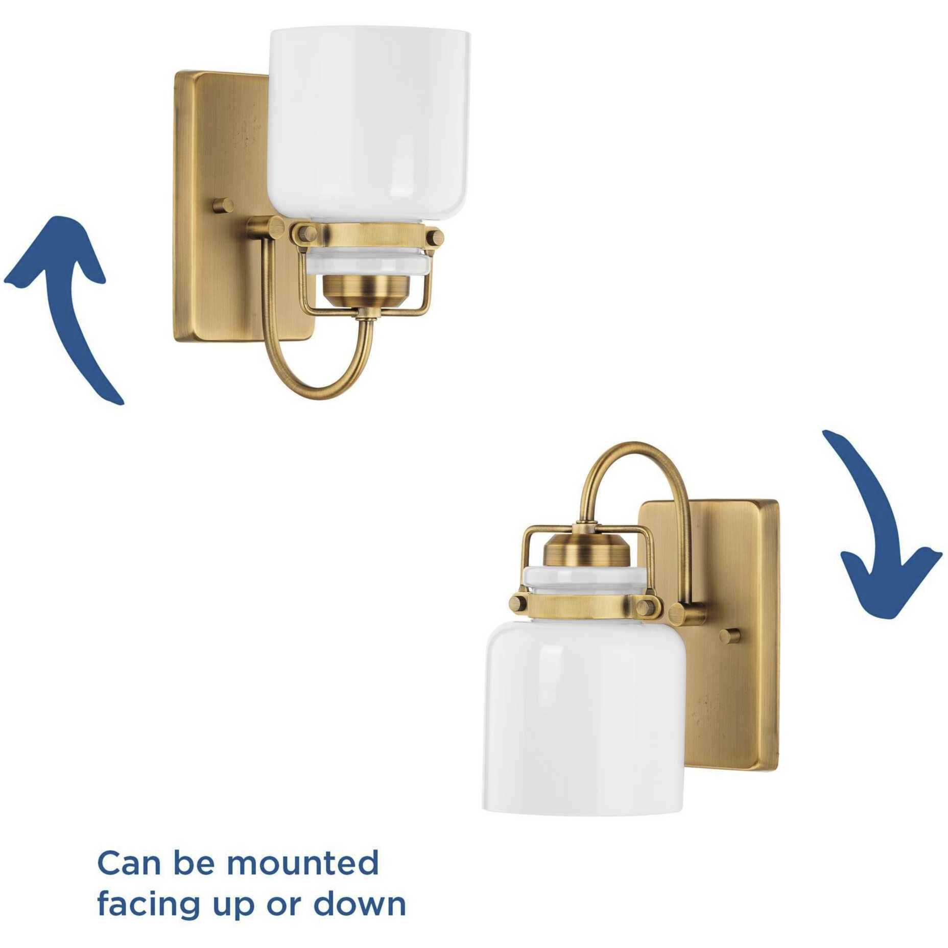 Fessler 1 Light 5 inch Vintage Brass Bath Light Wall Light