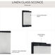 Linen Glass 1 Light 6 inch Matte Black Wall Sconce Wall Light