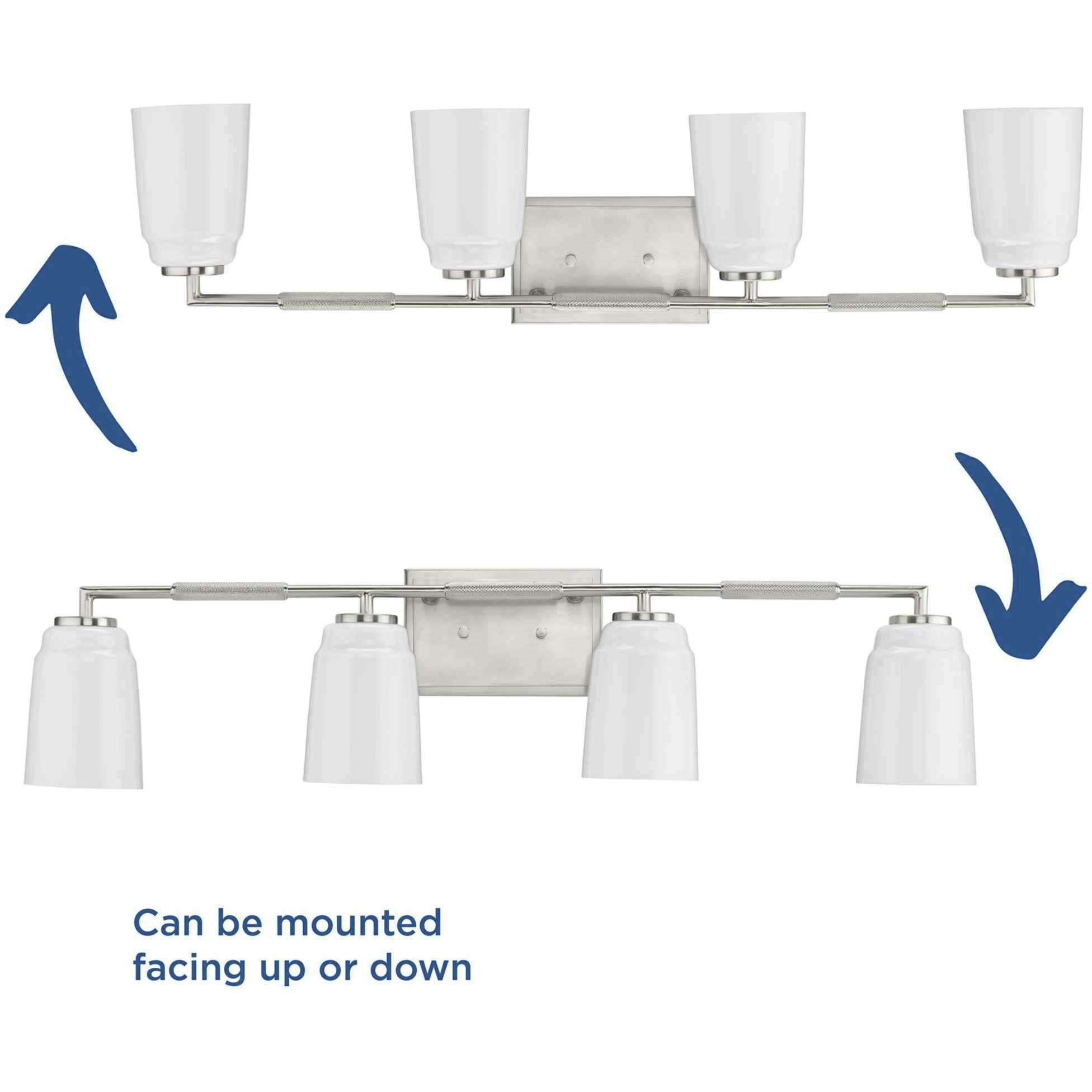 Spenser 4 Light 32.87 inch Brushed Nickel Vanity Light Wall Light