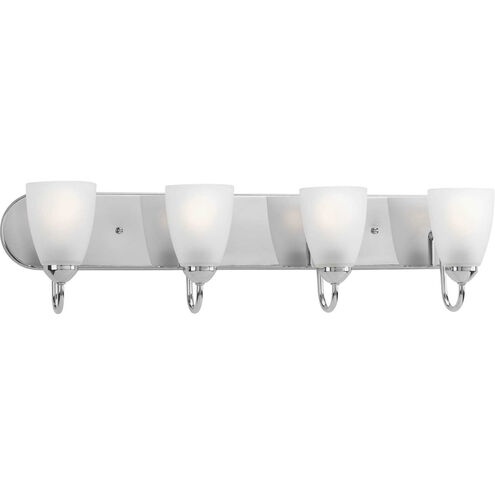 Gather 4 Light 30 inch Polished Chrome Bath Vanity Wall Light in Bulbs Not Included, Standard