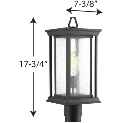 Endicott 1 Light 17.75 inch Textured Black Outdoor Post Lantern