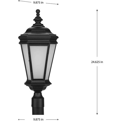 Crawford 1 Light 25 inch Textured Black Outdoor Post Lantern