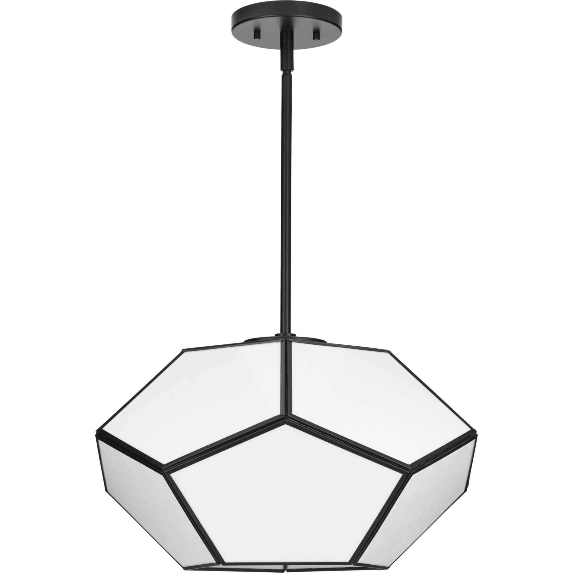 Latham 3 Light 18 inch Matte Black Semi-Flush Mount Ceiling Light