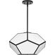 Latham 3 Light 18 inch Matte Black Semi-Flush Mount Ceiling Light