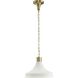 Graelyn 1 Light 14 inch Brushed Gold Pendant Ceiling Light, Design Series