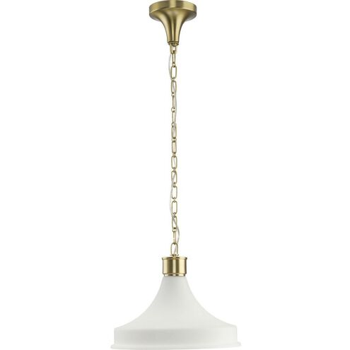 Graelyn 1 Light 14 inch Brushed Gold Pendant Ceiling Light, Design Series