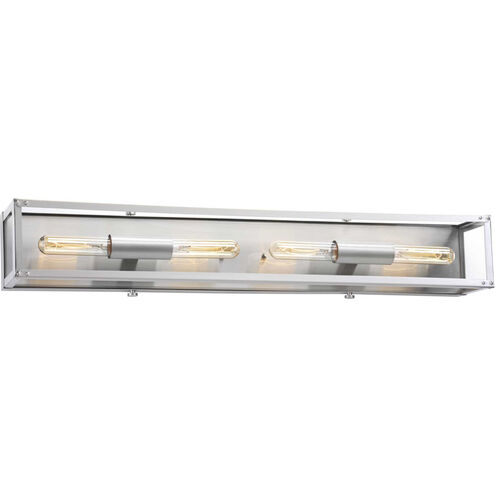 Union Square 4 Light 30 inch Stainless Steel Bath Vanity Wall Light, Design Series