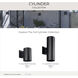 Cylinder Outdoor Wall Cylinder in Black