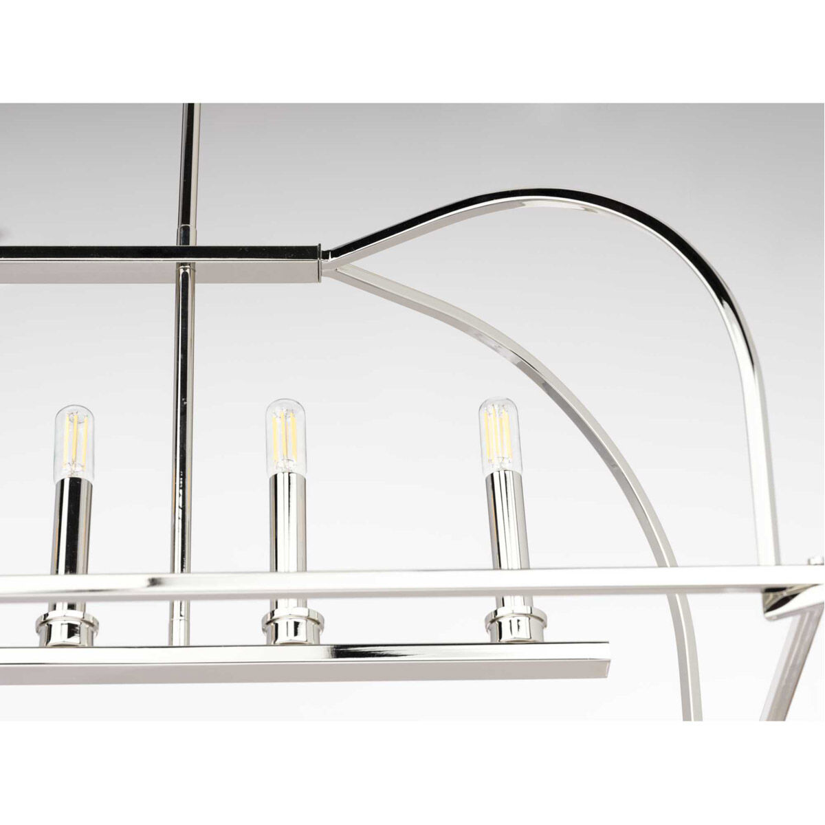 Seneca 6 Light 38.25 inch Polished Nickel Linear Chandelier Ceiling Light