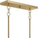 Jheni 5 Light 46 inch Brushed Gold Linear Chandelier Ceiling Light