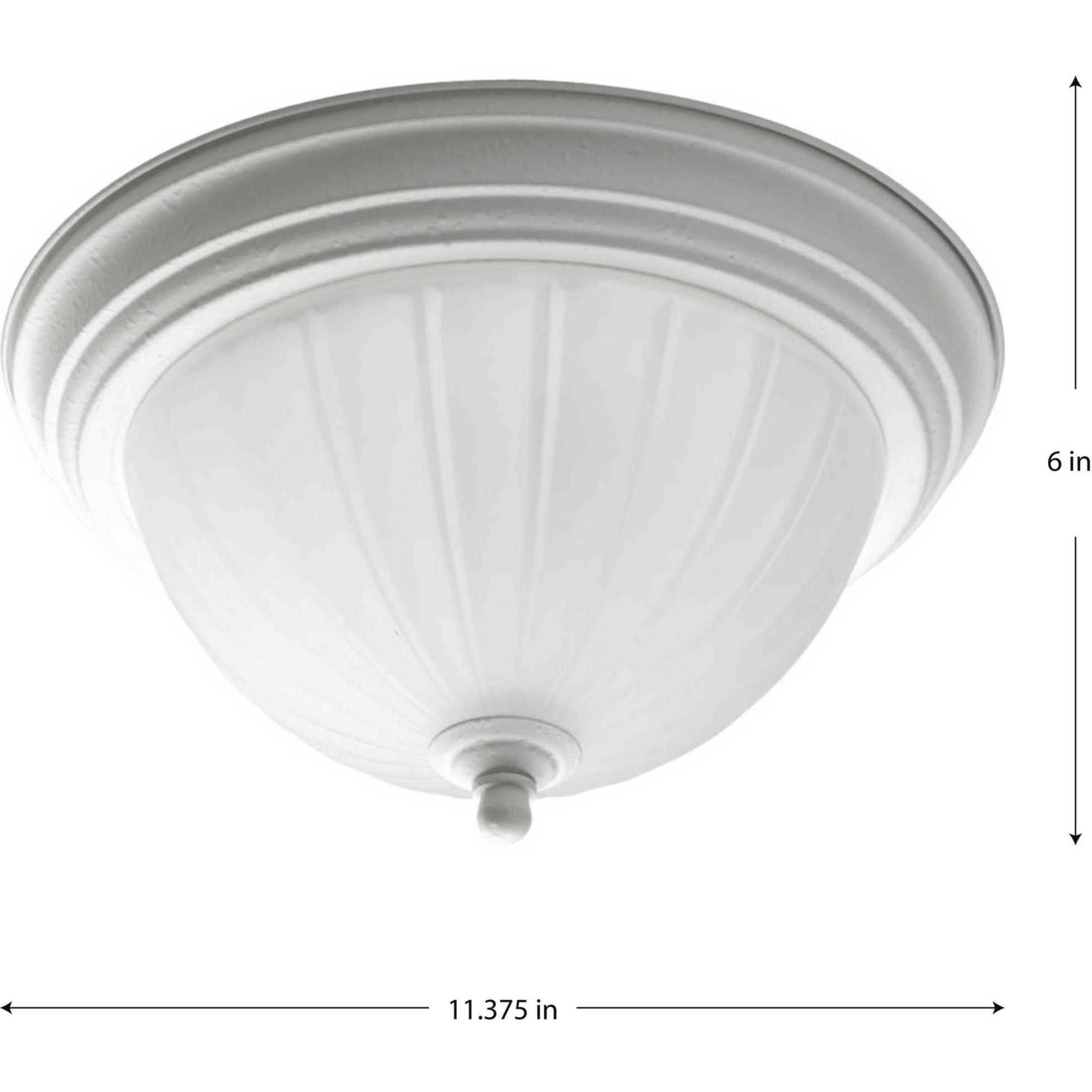 Melon 1 Light 11.38 inch White Flush Mount Ceiling Light