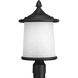 Essential 3 Light 18.38 inch Black Post Lantern