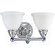 Botanical 2 Light 16 inch Polished Chrome Bath Vanity Wall Light