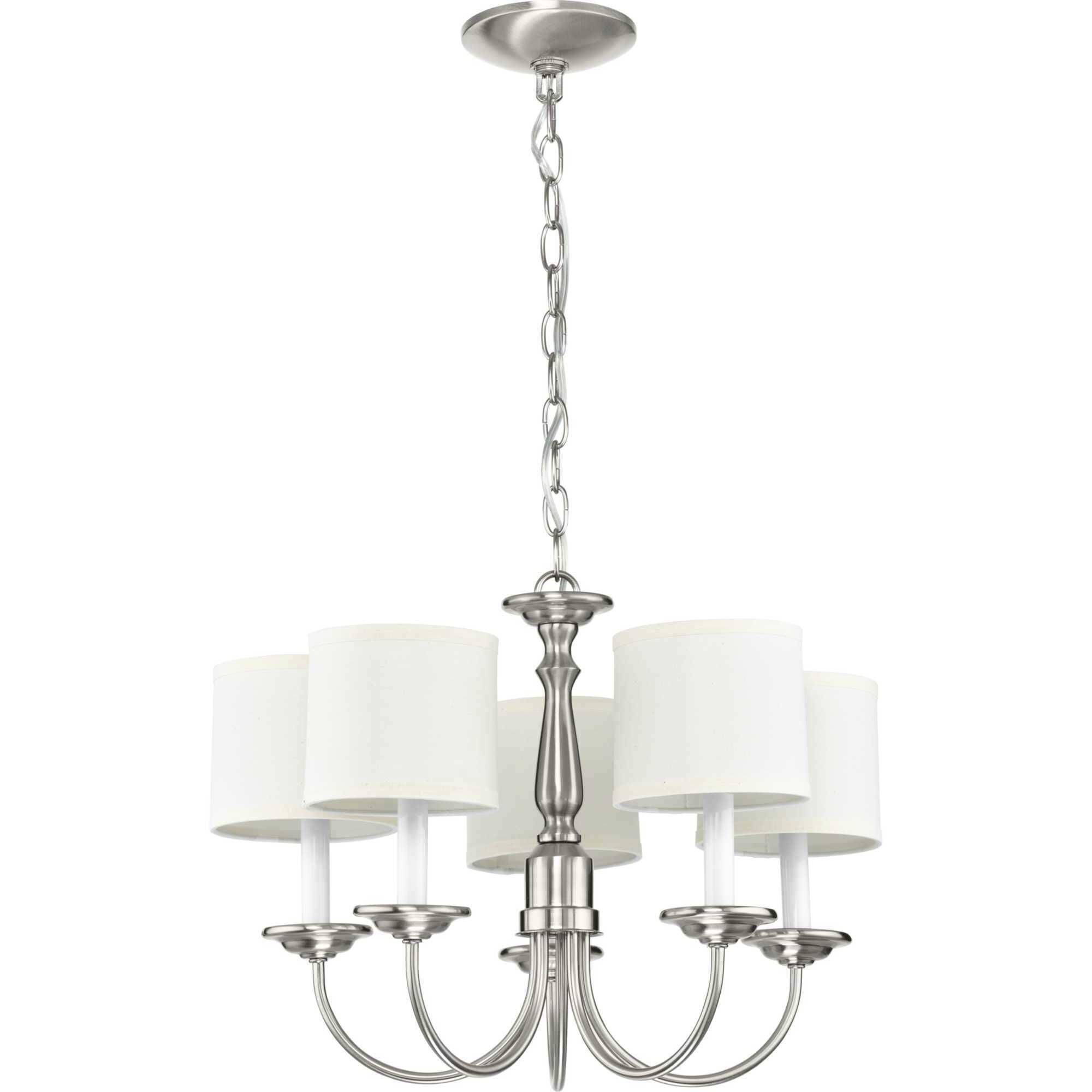 Five Light 5 Light 17.5 inch Brushed Nickel Chandelier Ceiling Light