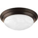 Melon 2 Light 14 inch Antique Bronze Flush Mount Ceiling Light