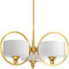 Harmony 3 Light 27 inch Natural Brass Chandelier Ceiling Light