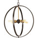 Swing 4 Light 25 inch Antique Bronze Pendant Ceiling Light, Large