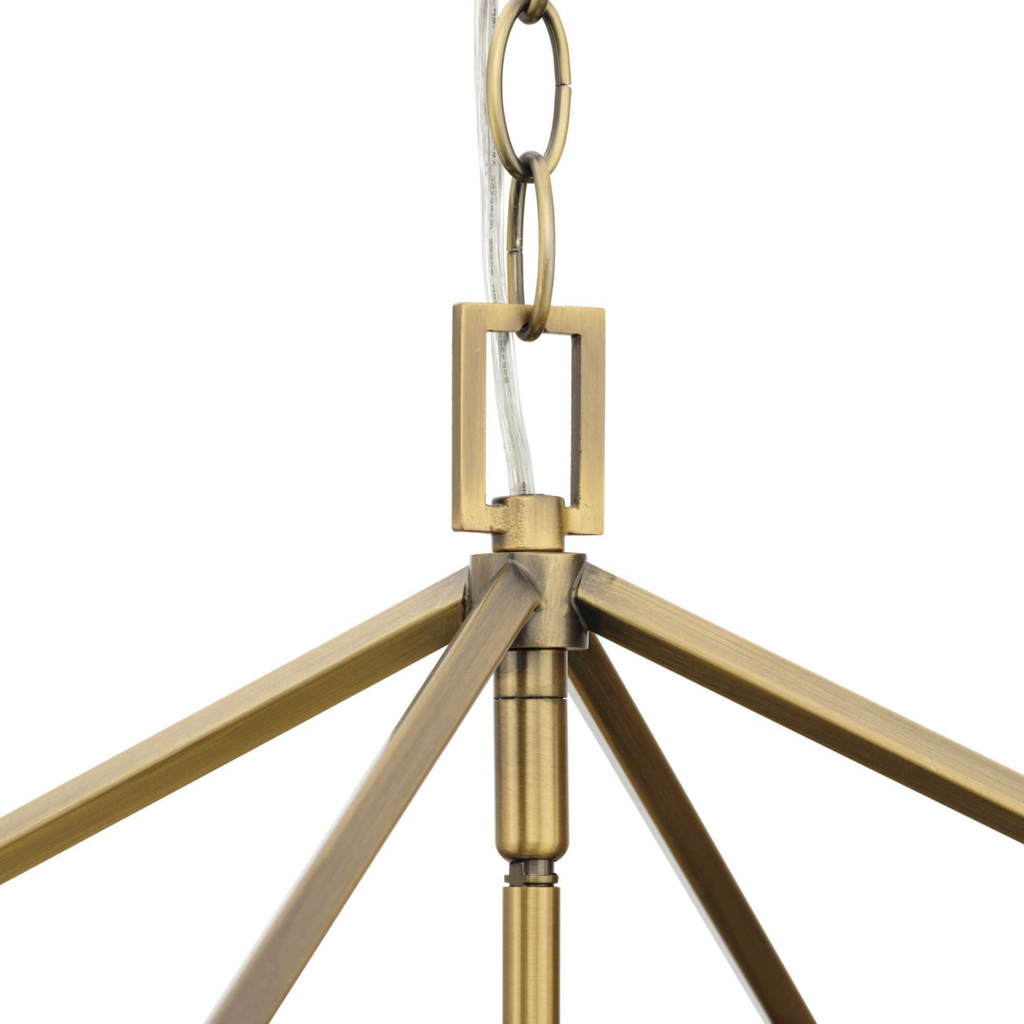 Hillcrest 4 Light 17 inch Vintage Brass Foyer Light Ceiling Light