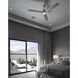 Gaze 60 inch Polished Chrome with Whitewashed Grey/Cherry Blades Ceiling Fan, Progress LED