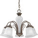Bedford 5 Light 23 inch Cobblestone Chandelier Ceiling Light in Etched Alabaster