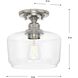 Aiken 1 Light 9 inch Brushed Nickel Flush Mount Ceiling Light
