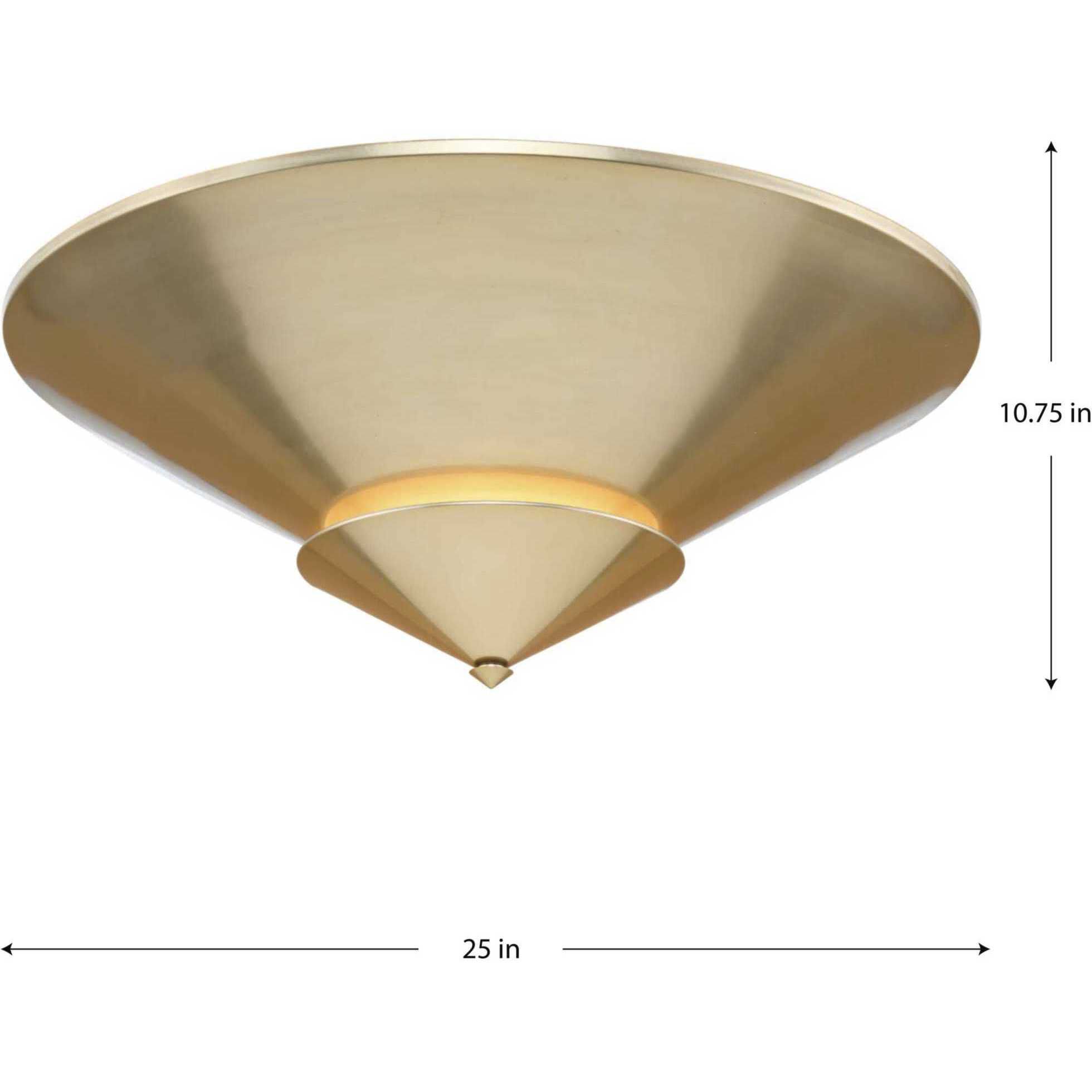 Pinellas 4 Light 25 inch Soft Gold Semi-Flush Mount Ceiling Light, Design Series