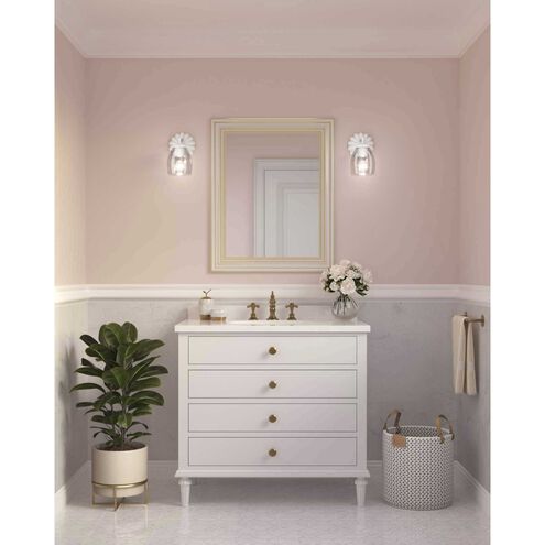 Quillan 1 Light 5 inch White Plaster Bathroom Vanity Light Wall Light