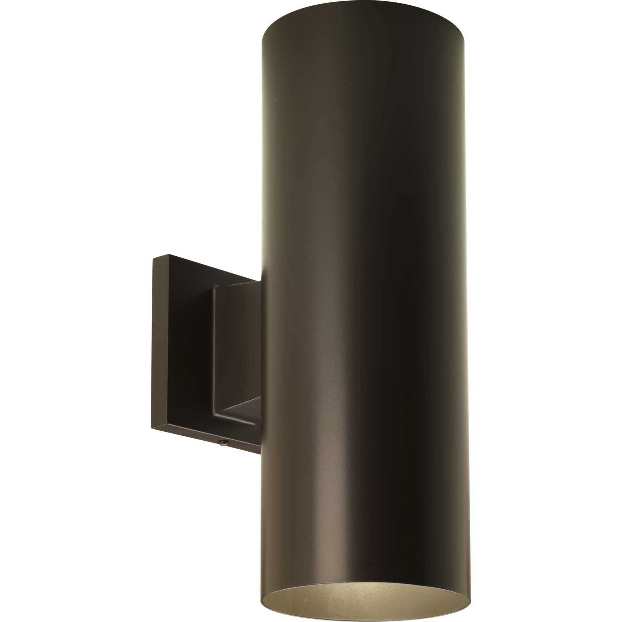 Cylinder Outdoor Wall Cylinder in Antique Bronze, Standard Lamping
