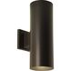 Cylinder Outdoor Wall Cylinder in Antique Bronze, Standard Lamping