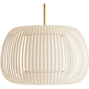 Mia 1 Light 27 inch Beige Pendant Ceiling Light