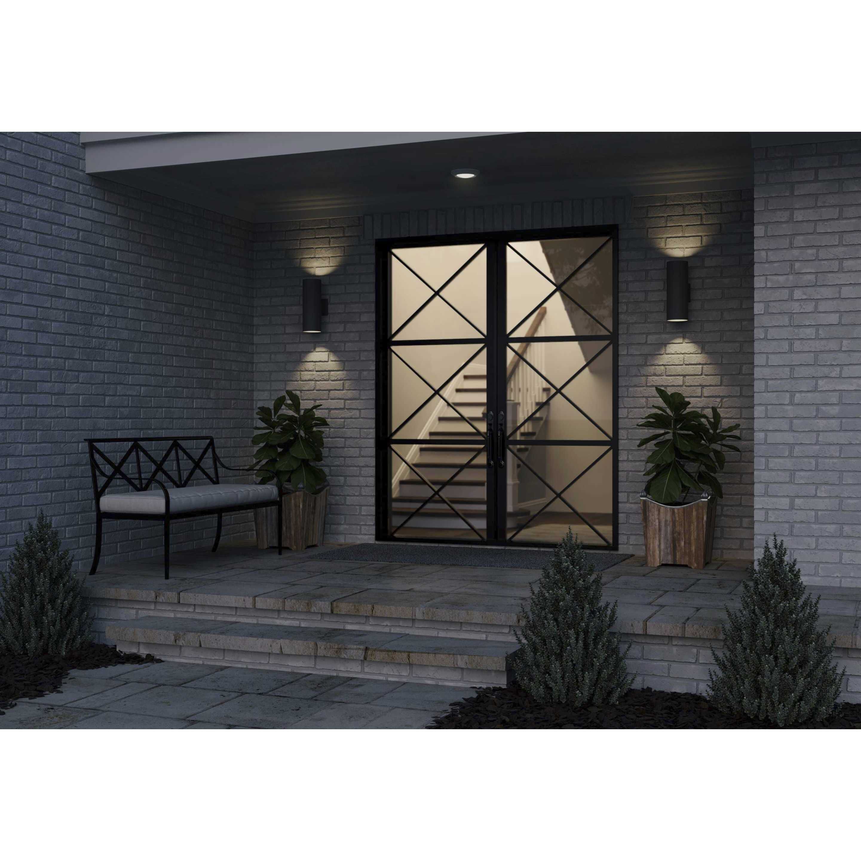 Outdoor up and down lights black hot sale