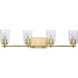 Adley 4 Light 32 inch Satin Brass Bath Vanity Wall Light