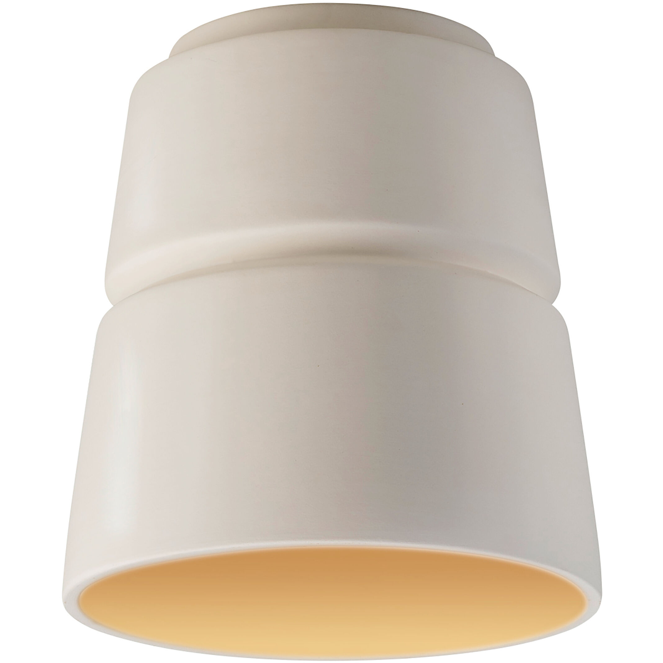 Radiance Collection 1 Light 7.5 inch Matte White/Champagne Gold Outdoor Flush-Mount