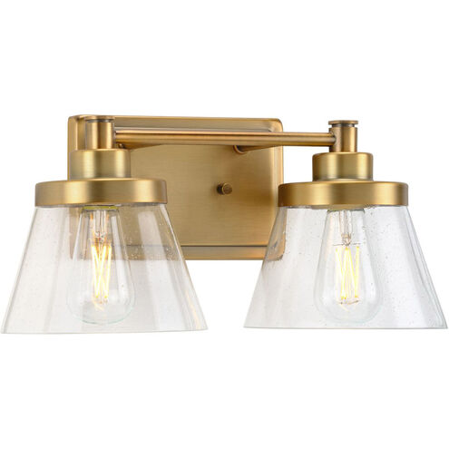 Hinton 2 Light 16 inch Vintage Brass Bath Vanity Wall Light