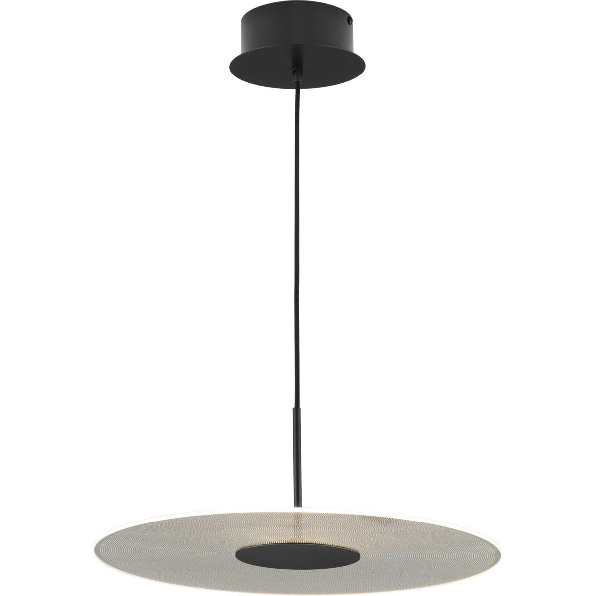 Spoke LED LED 17.72 inch Matte Black Pendant Ceiling Light, Progress LED