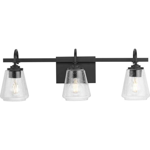 Martenne 3 Light 24 inch Matte Black Bathroom Vanity Light Wall Light