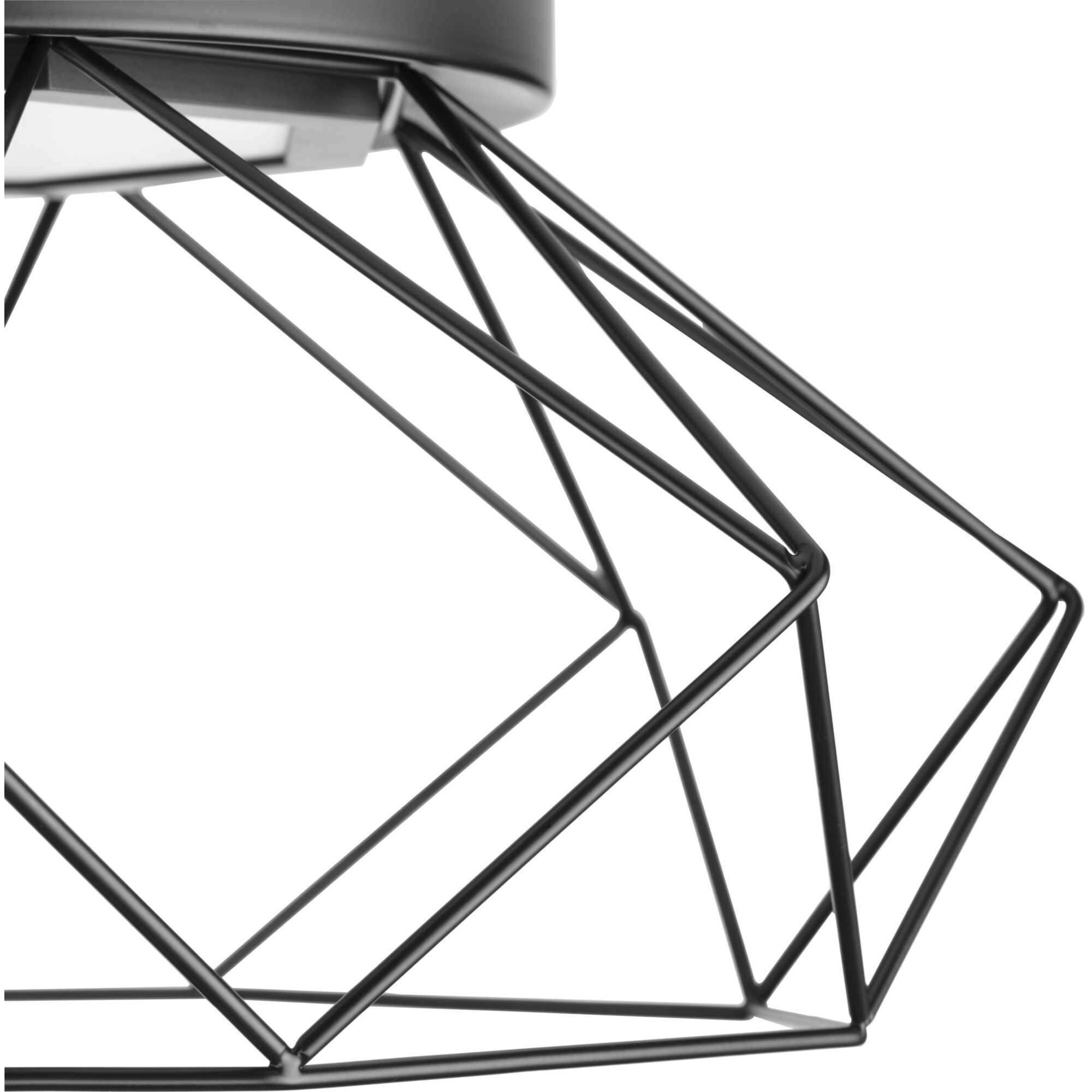Geodesic LED LED 18 inch Matte Black Flushmount Ceiling Light