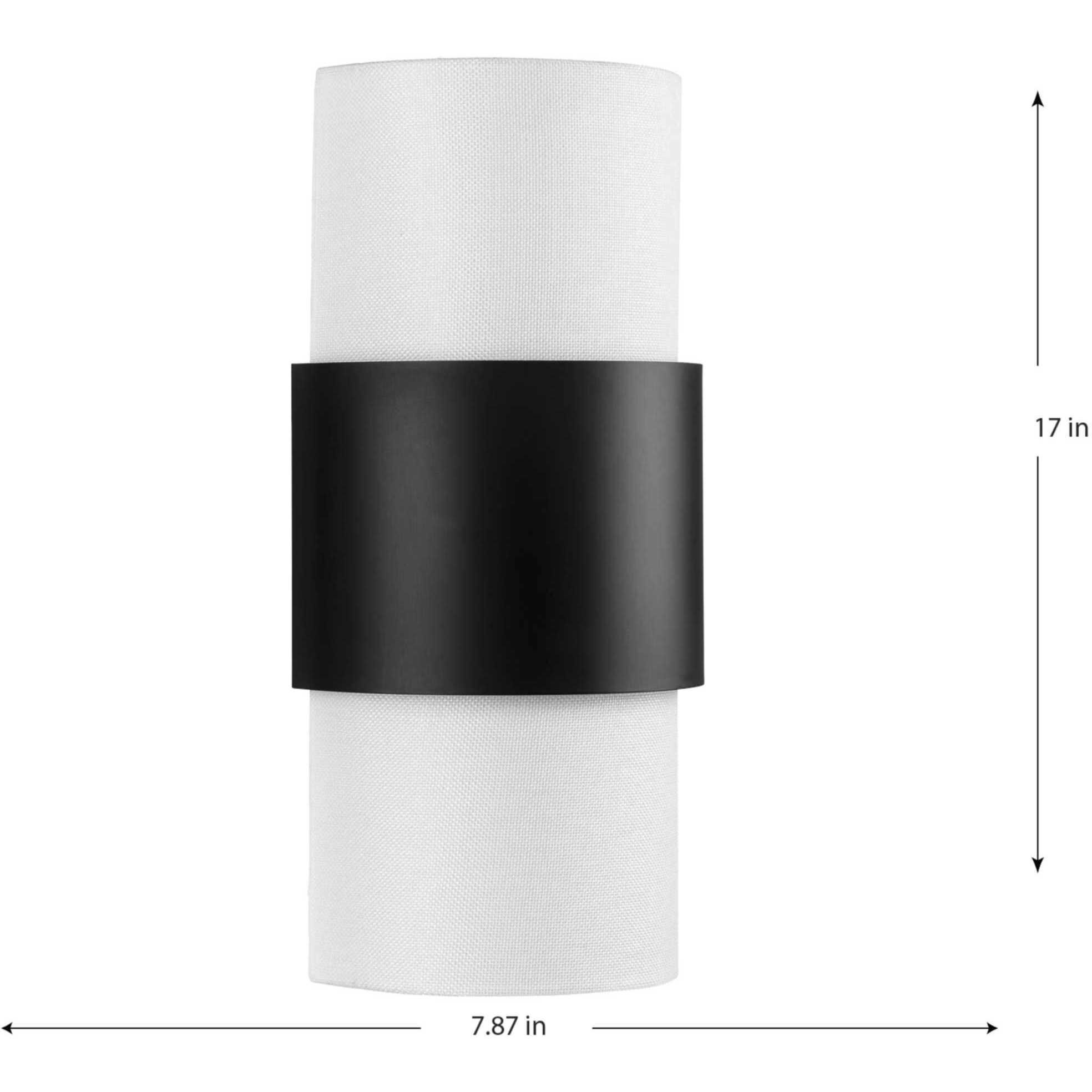 Silva 2 Light 7.87 inch Matte Black Wall Sconce Wall Light, Design Series